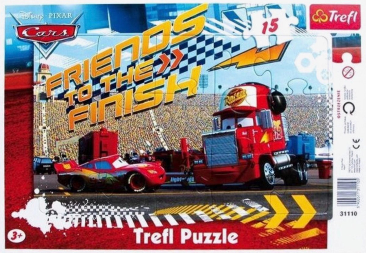 Cars Puzzel | 15 Stukjes Stukjes | Vanaf 3 Jaar